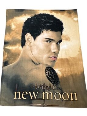 The Twilight Saga New Moon Jacob Taylor Lautner Fleece Throw Blanket NECA Y2K
